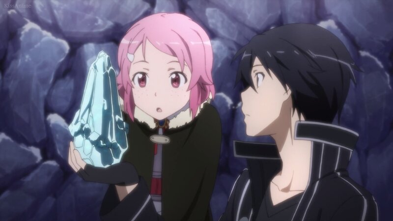 Pink-haired Girl Holding Crystal