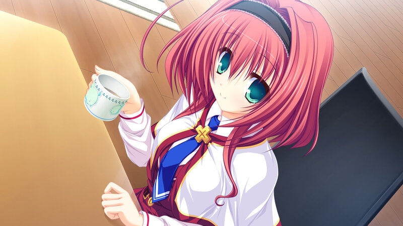 Pink-haired Girl Holding Cup — Pink