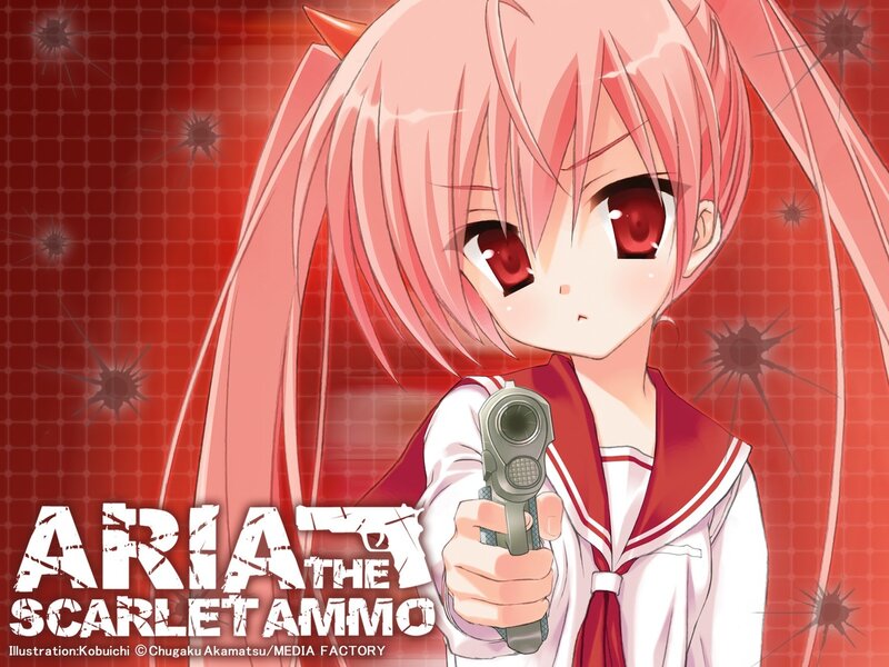 Pink-haired Girl Holding Gun