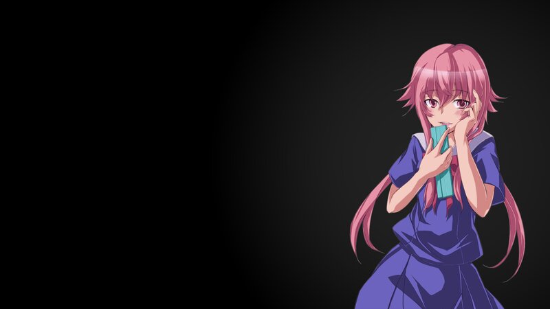 Pink-haired Girl Holding Phone — Purple