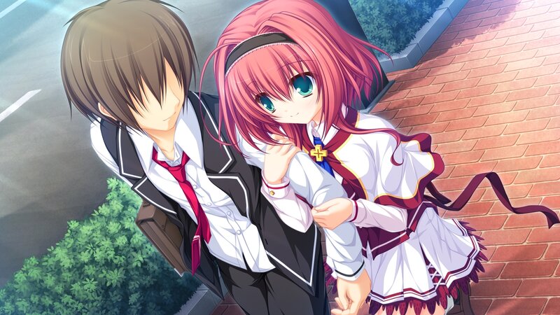 Pink-haired Girl Hugging Boy — Pink, Calm