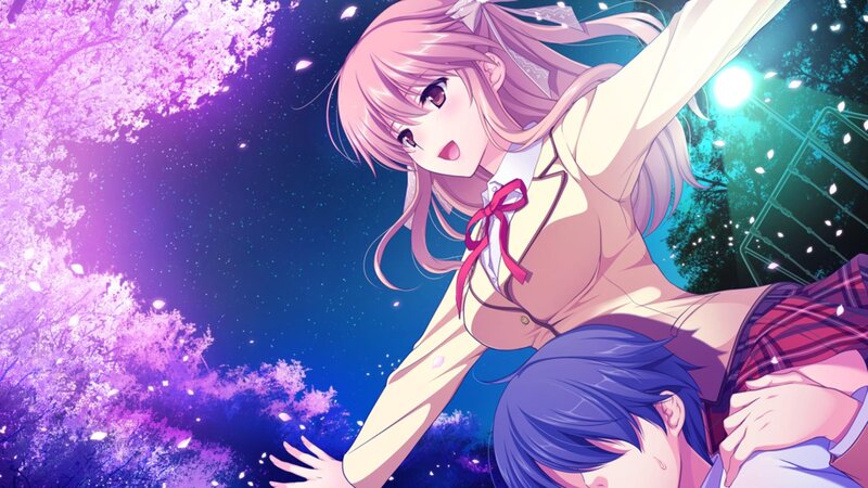 Pink-haired Girl Hugging Boy — Purple, Romantic