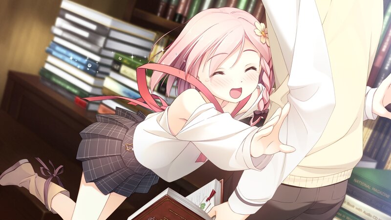 Pink-haired Girl Hugging — Pink, Happy