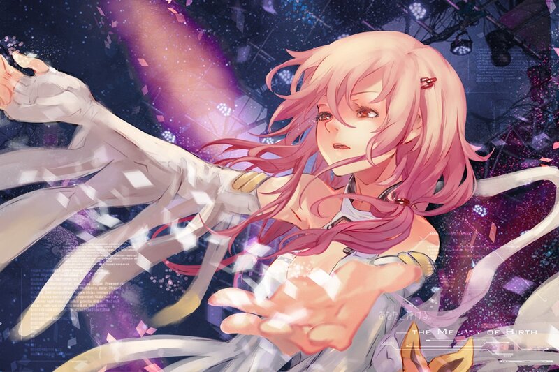 Pink-haired girl in a digital space