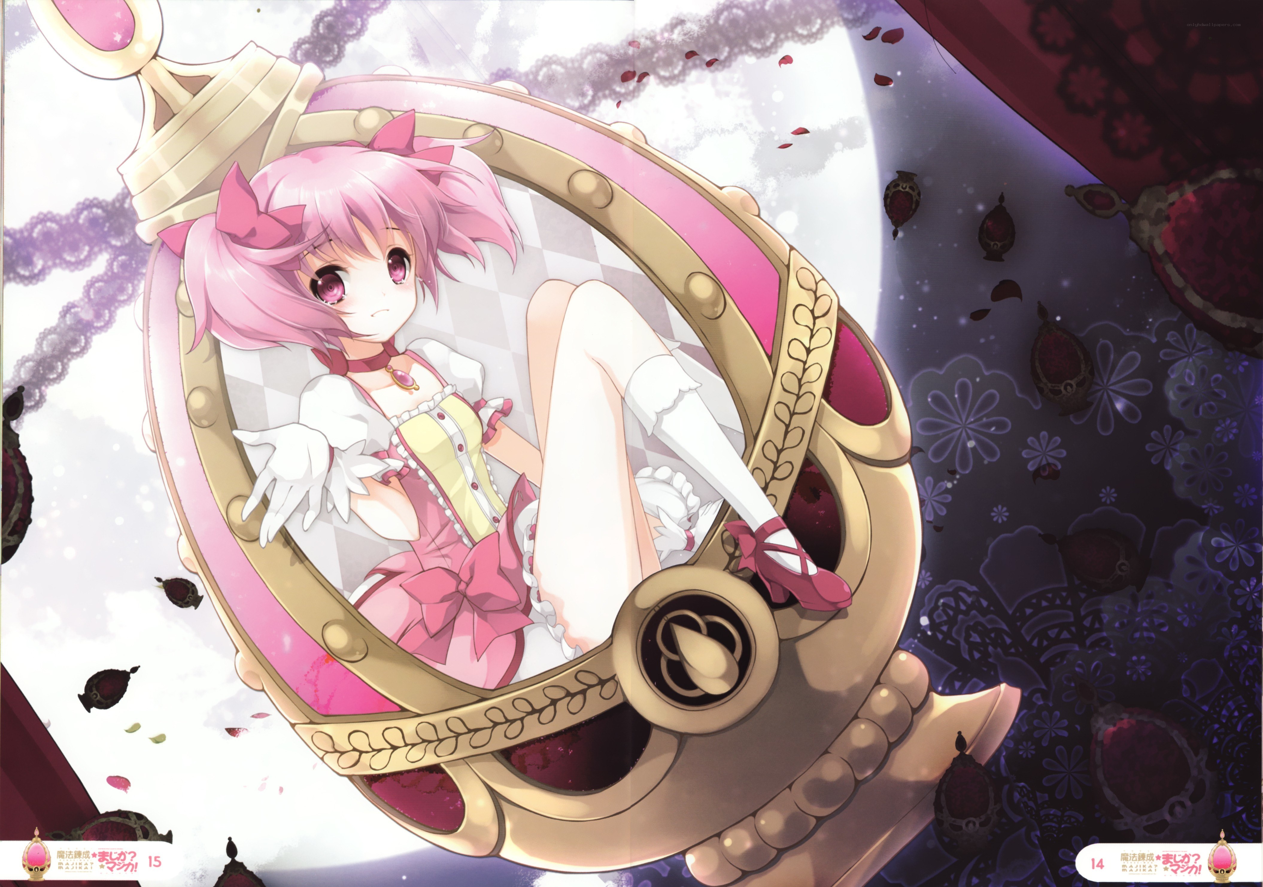 pink-haired girl in a mirror