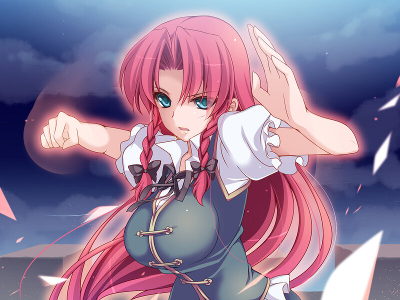 Pink-haired Girl in Action — Pink