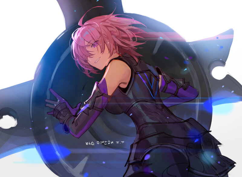 Pink-haired Girl in Armor — Purple, Dramatic, Anime