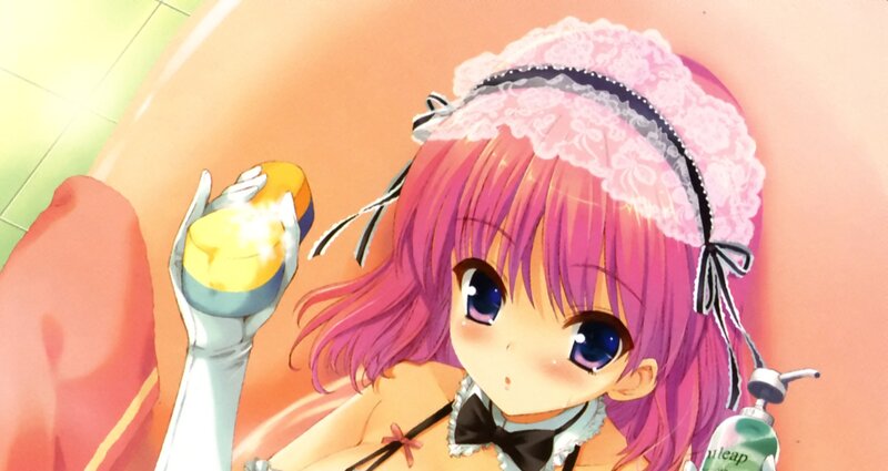 Pink-haired Girl in Bath — Pink