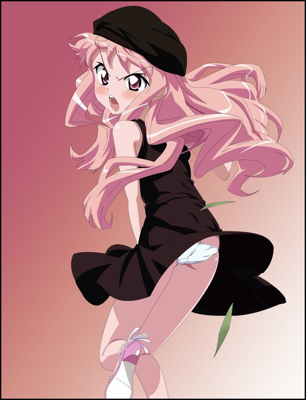 Pink-haired Girl in Black Dress — Pink, Dynamic, Anime