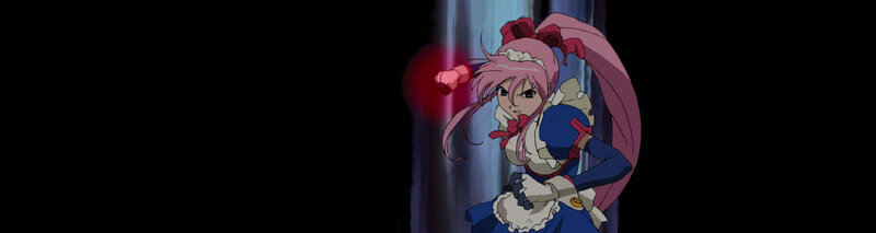 Pink-haired Girl in Blue Dress — Dramatic, Anime, Fighting Stance