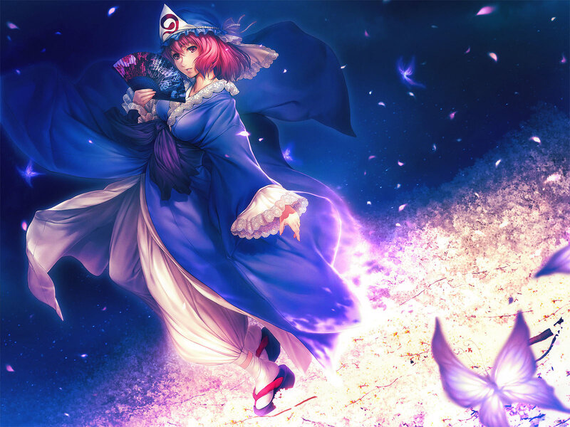 Pink-haired Girl in Blue Dress — Dramatic
