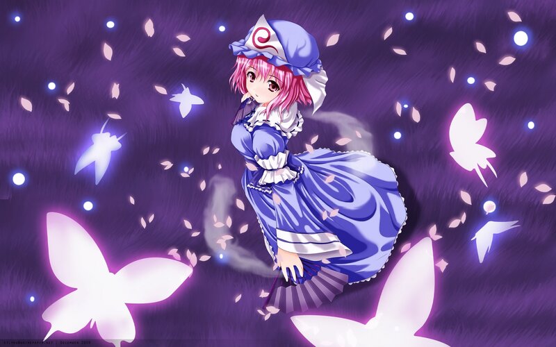 Pink-haired Girl in Blue Dress — Purple