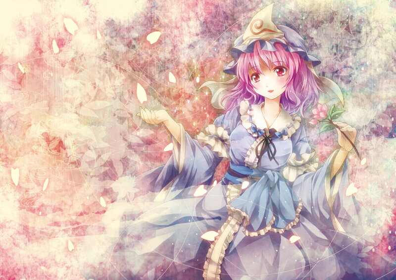 Pink-haired Girl in Blue Dress — Serene, Spring