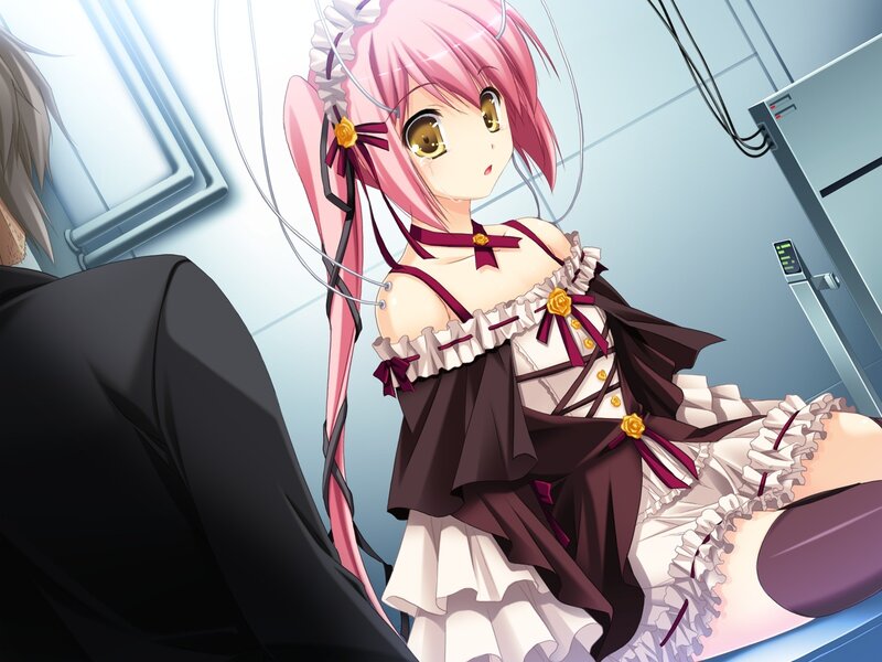 Pink-haired Girl in Dress — Pink, Calm, Anime