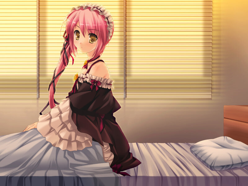 Pink-haired Girl in Dress — Pink, Calm