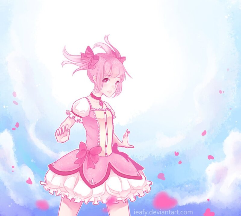 Pink-haired Girl in Dress — Pink, Dreamy, Digital Art