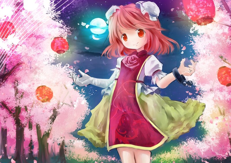 Pink-haired Girl in Dress — Pink, Festive
