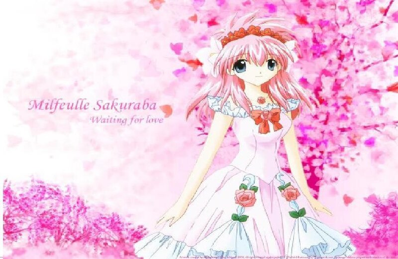 Pink-haired Girl in Dress — Pink, Serene, Spring