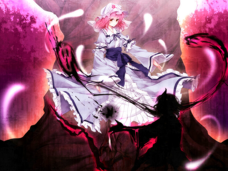 Pink-haired Girl in Dress — Purple, Dramatic