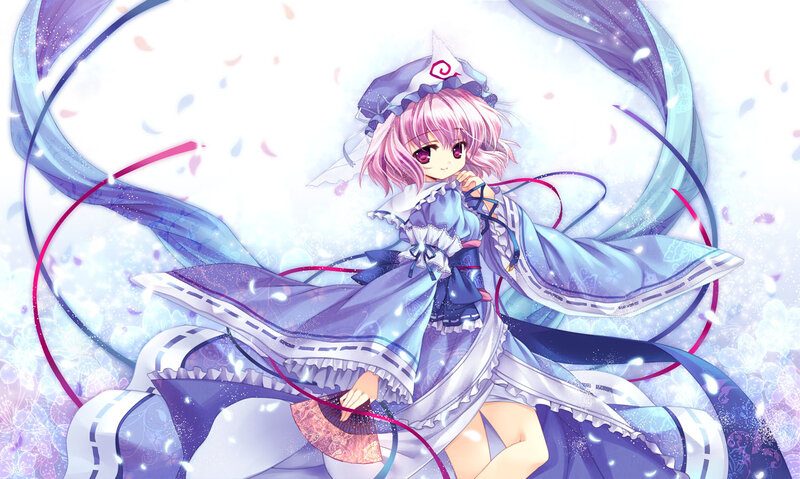 Pink-haired Girl in Dress — Purple, Serene