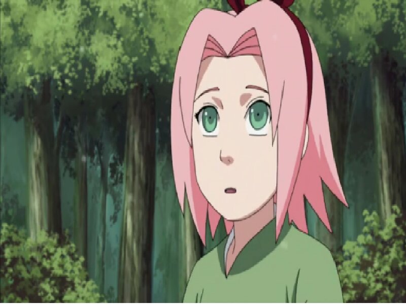 Pink-haired Girl in Forest — Pink, Calm
