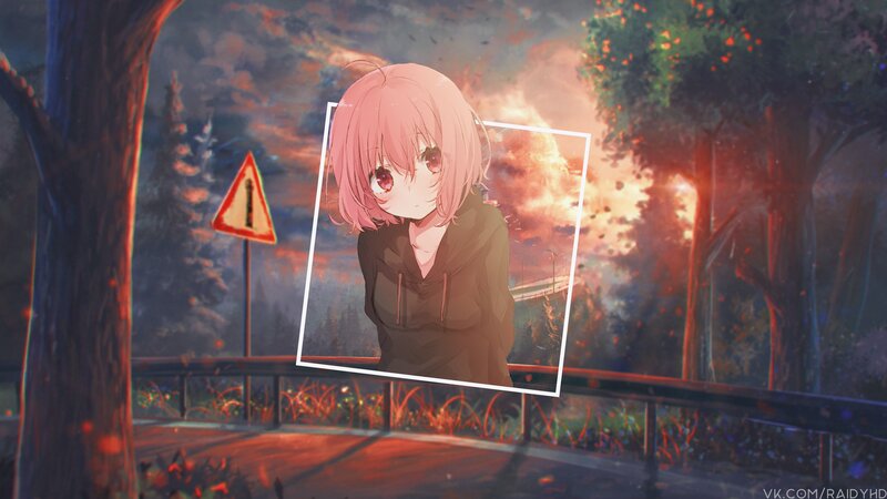 Pink-haired Girl in Frame