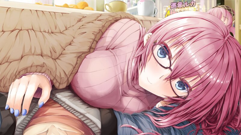 Pink-haired Girl in Glasses — Pink