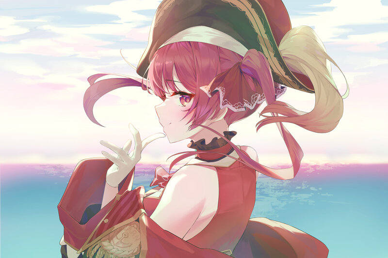 Pink-haired Girl in Hat — Pink