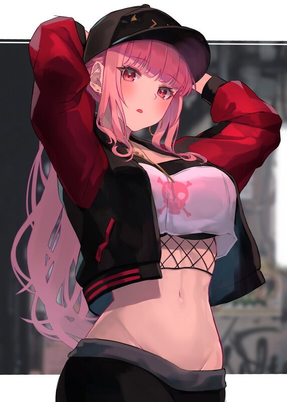 Pink-haired Girl in Jacket