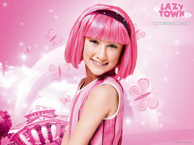 Pink-haired girl in LazyTown