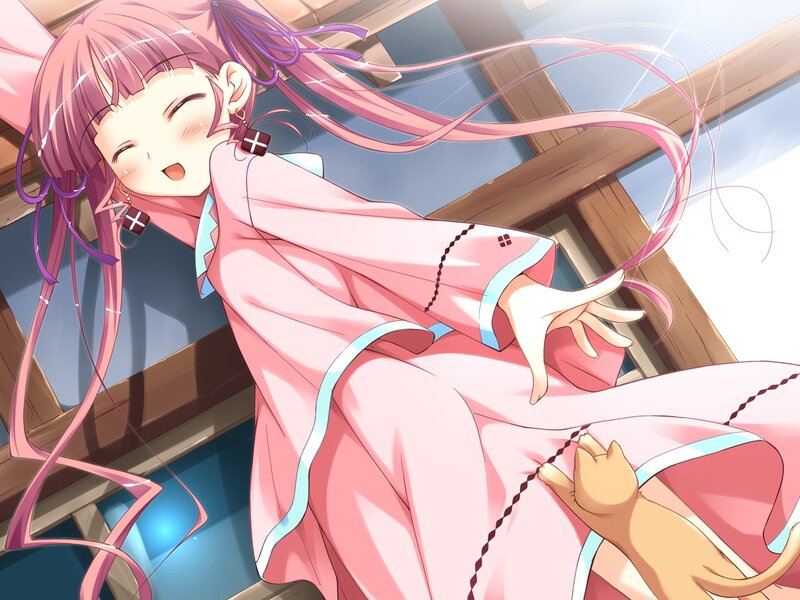 Pink-haired Girl in Pink Dress — Playful, Afternoon