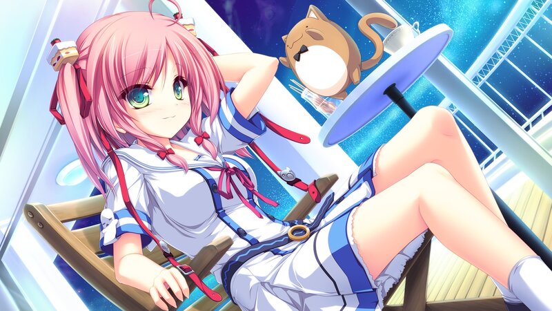 Pink-haired Girl in Sailor Outfit
