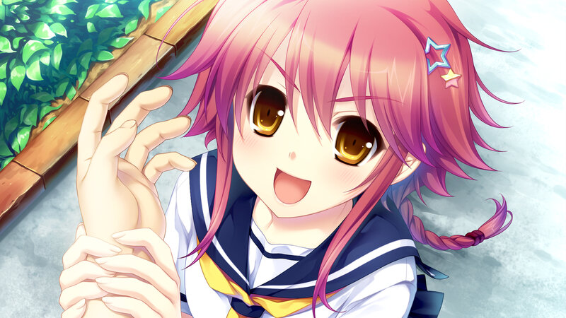 Pink-haired Girl in Sailor Uniform — Pink