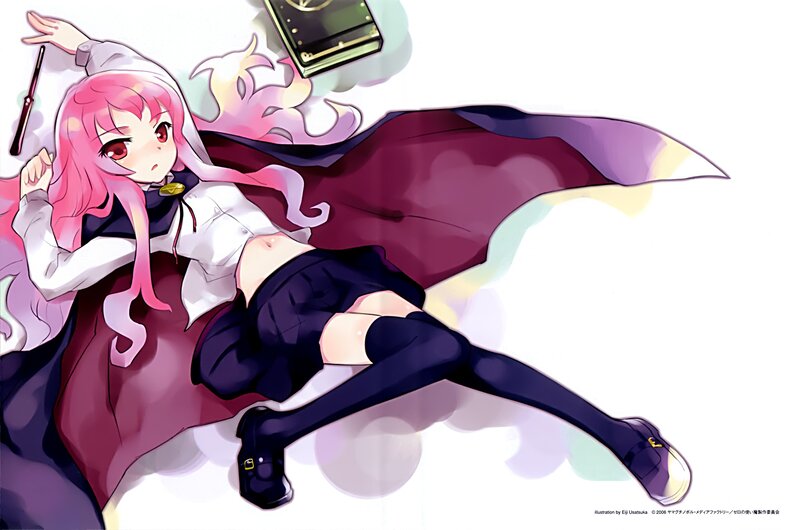pink-haired girl in school uniform