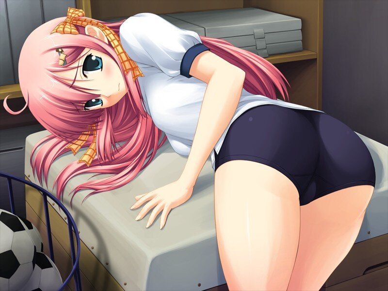 pink-haired girl in school uniform