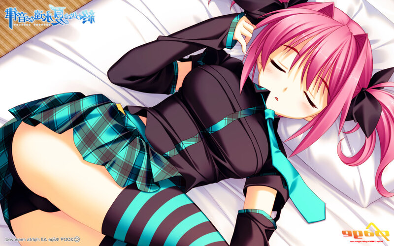 pink-haired girl in school uniform