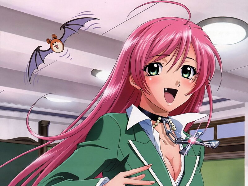 Pink-haired Girl in School Uniform — Pink