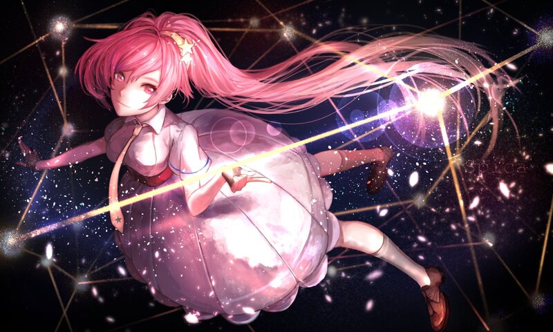 Pink-haired Girl in Space — Pink