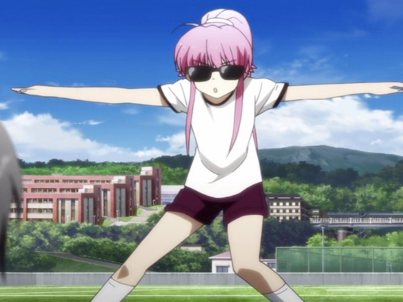 Pink-haired Girl in Sunglasses