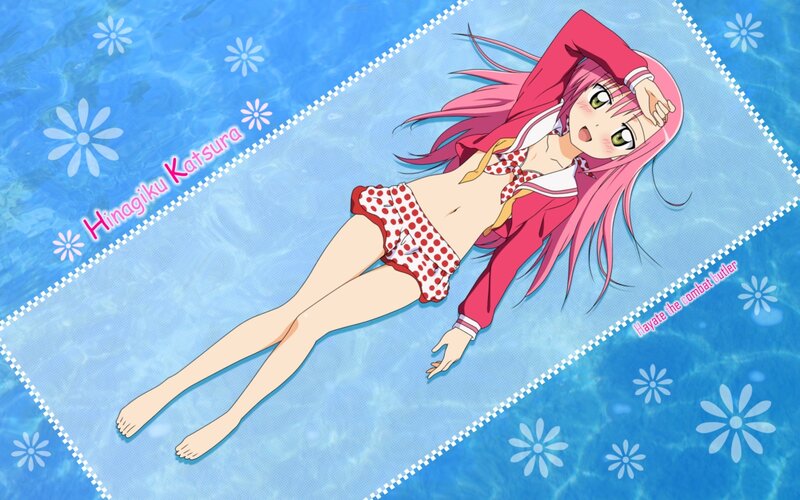 Pink-haired Girl in Swimsuit — Blue