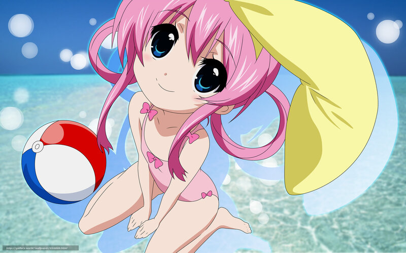 Pink-haired Girl in Swimsuit — Pink, Playful, Summer