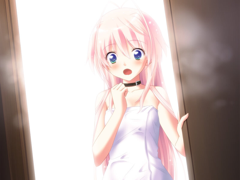 Pink-haired Girl in Towel — Pink