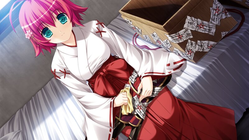 pink-haired girl in traditional attire