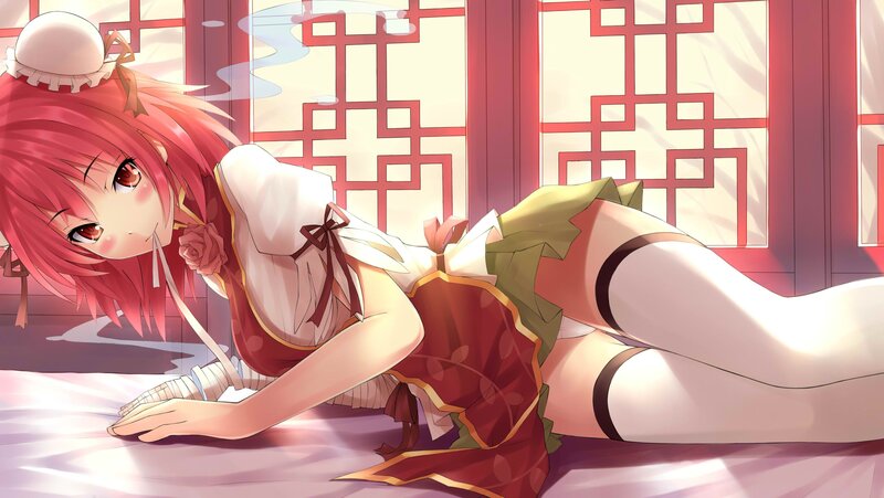 pink-haired girl in traditional dress