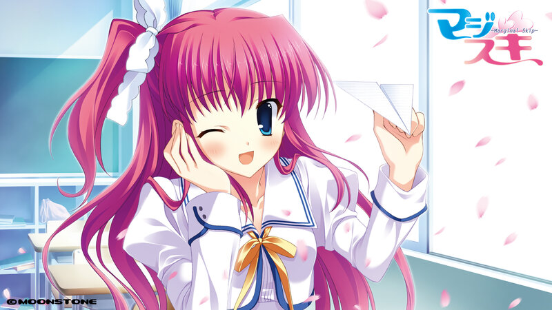 Pink-haired Girl in Uniform — Pink, Cheerful, Spring, Anime