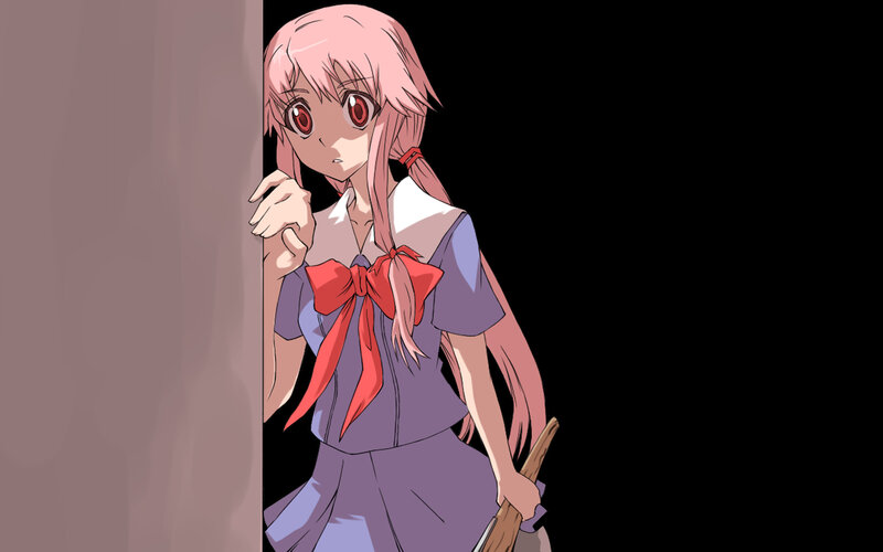 Pink-haired Girl in Uniform — Purple, Suspicious