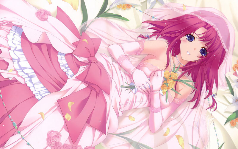Pink-haired Girl in Wedding Dress — Pink