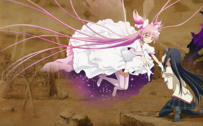 Pink-haired Girl in White Dress — Dramatic, Anime