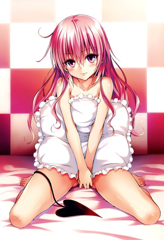 Pink-haired Girl in White Dress — Pink, Calm