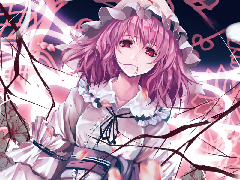 Pink-haired Girl in White Dress — Pink, Dramatic